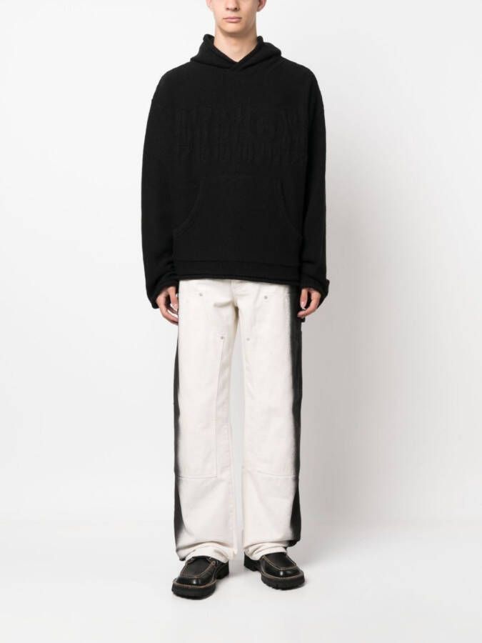 MM6 Maison Margiela Gebreide hoodie Zwart