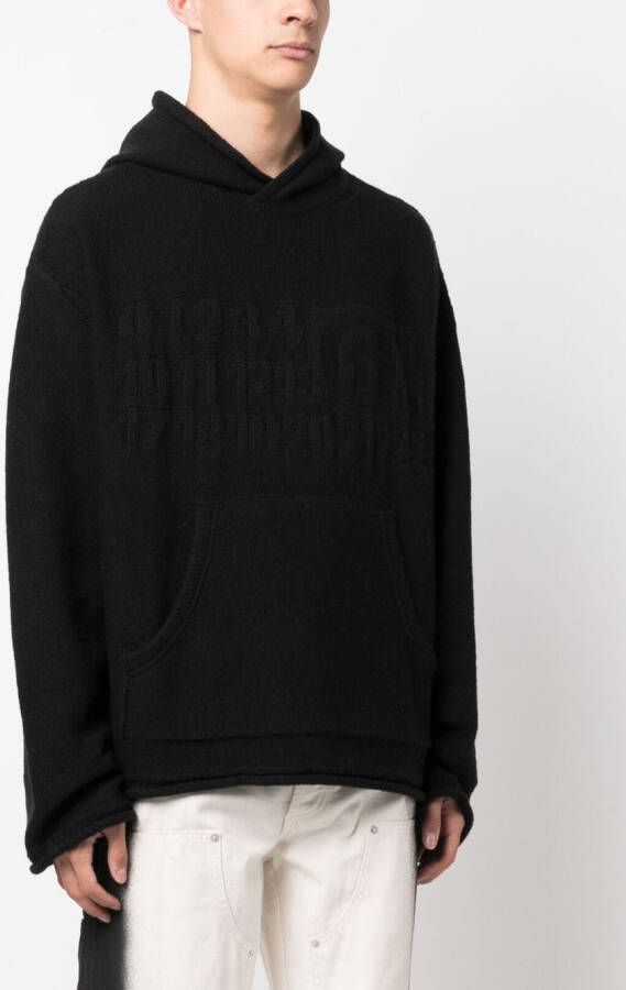 MM6 Maison Margiela Gebreide hoodie Zwart