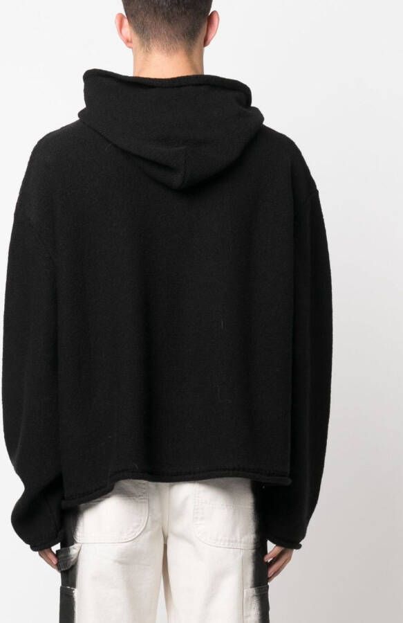 MM6 Maison Margiela Gebreide hoodie Zwart