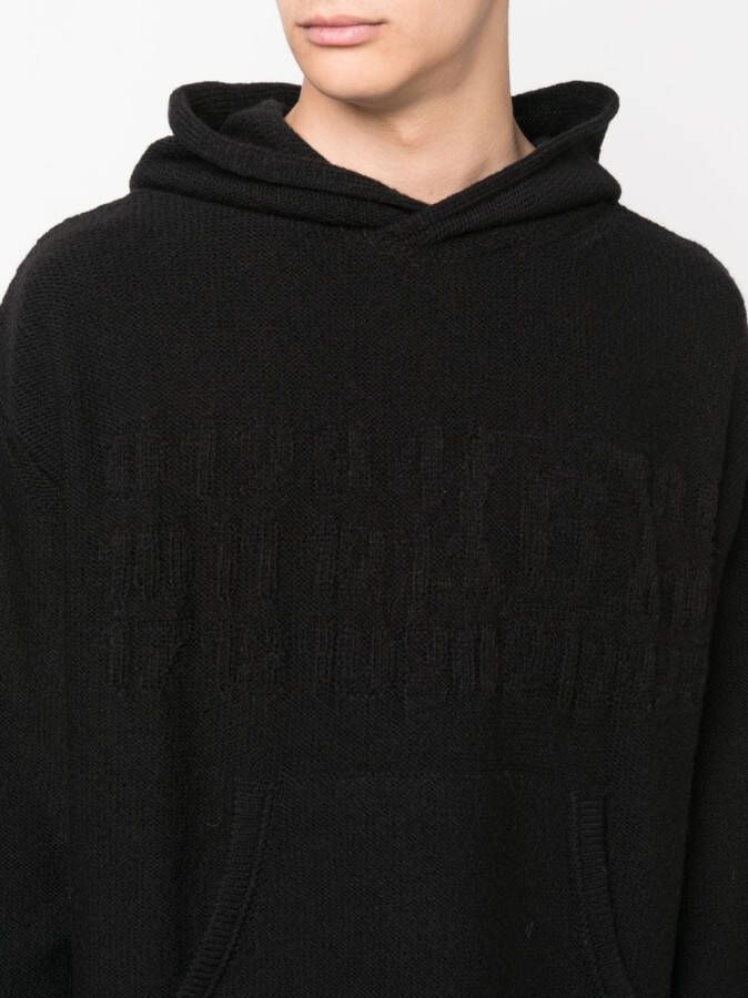 MM6 Maison Margiela Gebreide hoodie Zwart