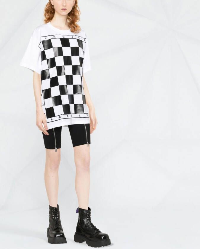 MM6 Maison Margiela Geruit T-shirt Wit