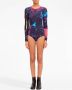 MM6 Maison Margiela graphic-print long-sleeve bodysuit Zwart - Thumbnail 2