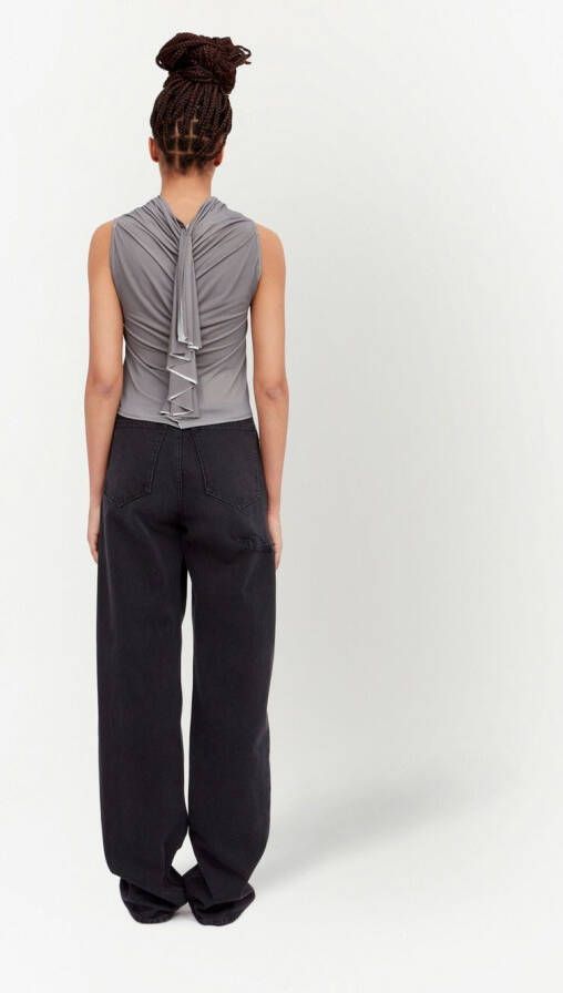 MM6 Maison Margiela Dummy top met col Grijs