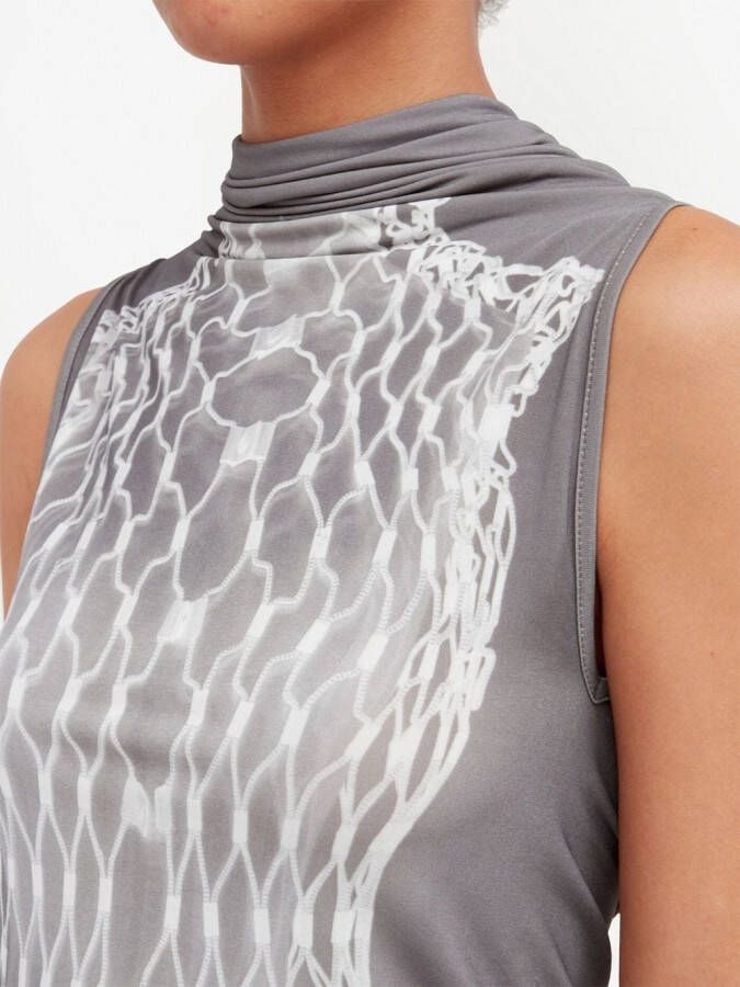 MM6 Maison Margiela Dummy top met col Grijs