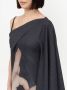 MM6 Maison Margiela Asymmetrische jurk Zwart - Thumbnail 5