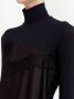 MM6 Maison Margiela Midi-jurk met kanten afwerking Zwart - Thumbnail 5