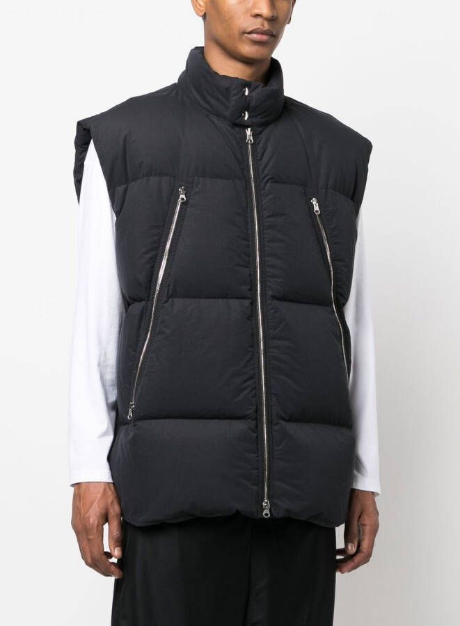 MM6 Maison Margiela Bodywarmer met hoge hals Zwart