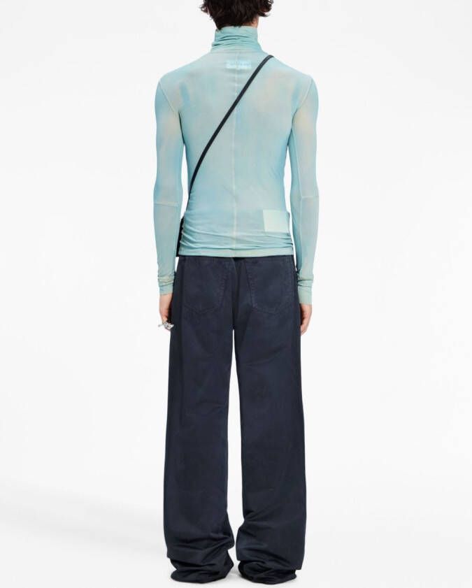 MM6 Maison Margiela T-shirt met hoge hals Blauw
