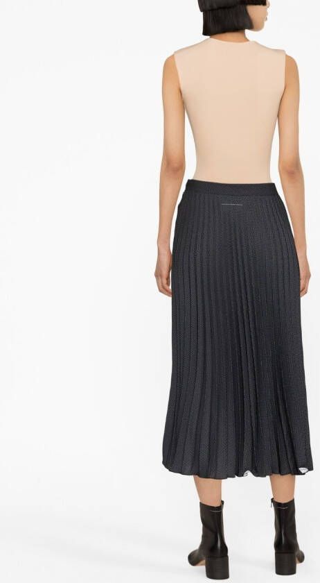 MM6 Maison Margiela High waist plooirok Zwart