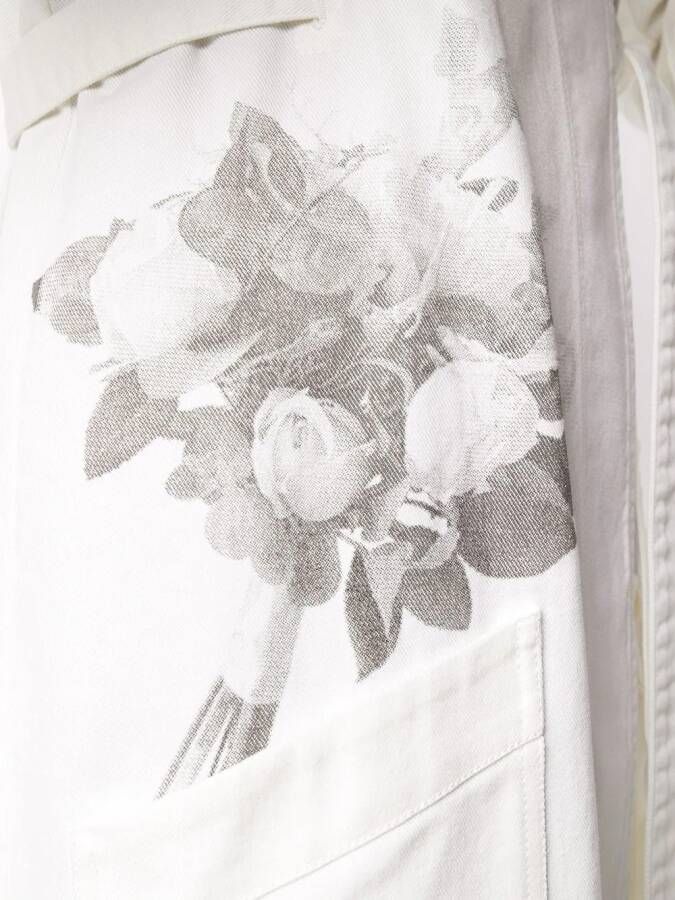 MM6 Maison Margiela Jas met bloemenprint Wit