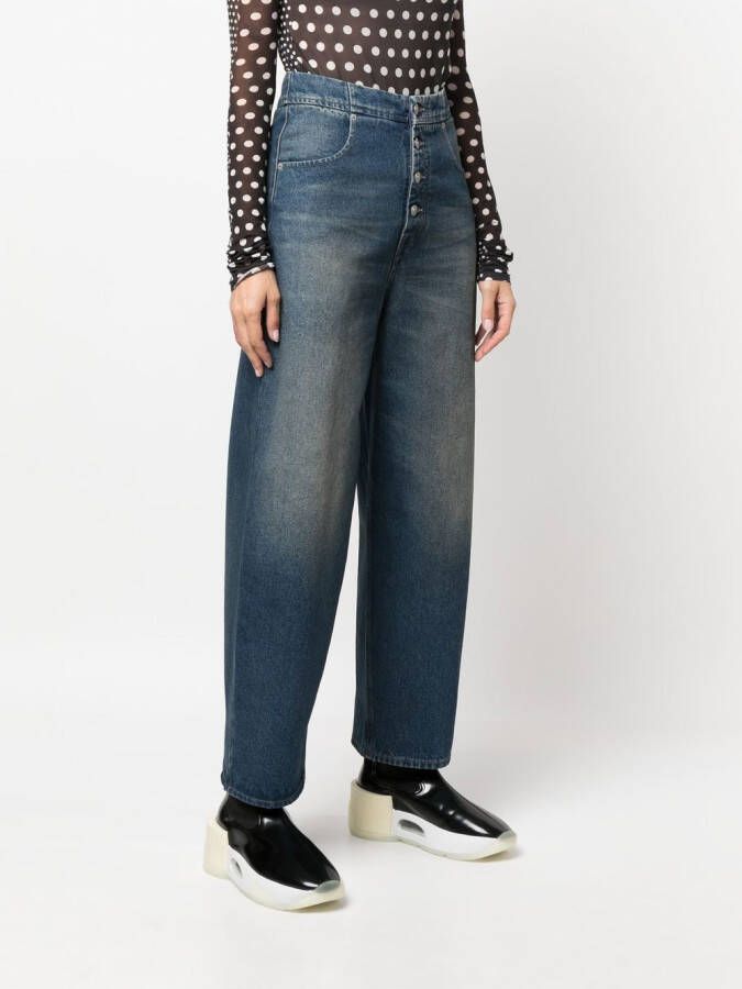 MM6 Maison Margiela Jeans met stonewashed-effect Blauw