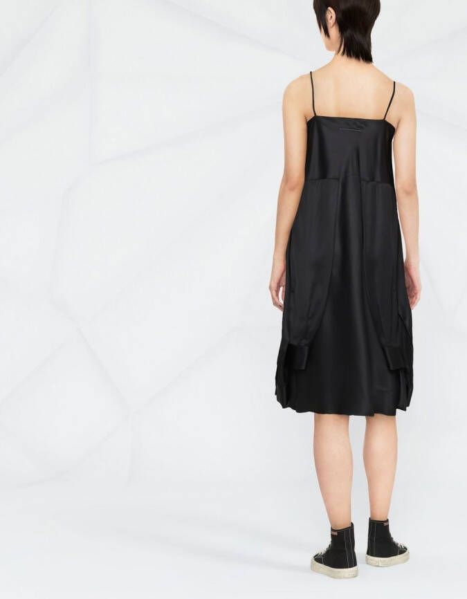 MM6 Maison Margiela Jurk met geknoopt detail Zwart
