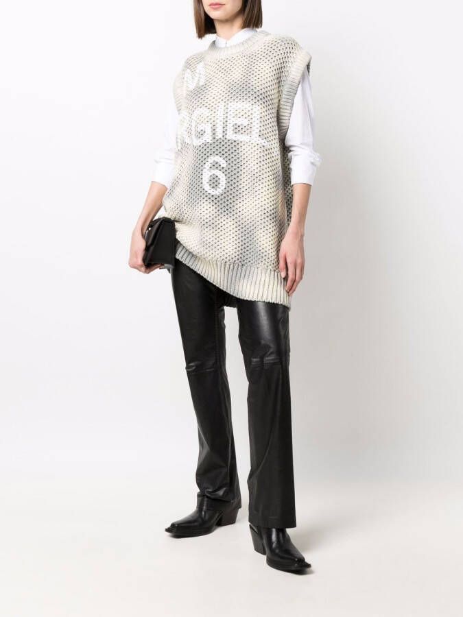 MM6 Maison Margiela Jurk met tie-dye print Beige