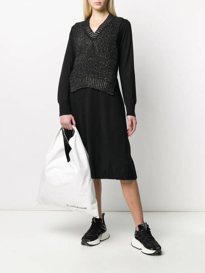 MM6 Maison Margiela Jurk met vlak Zwart