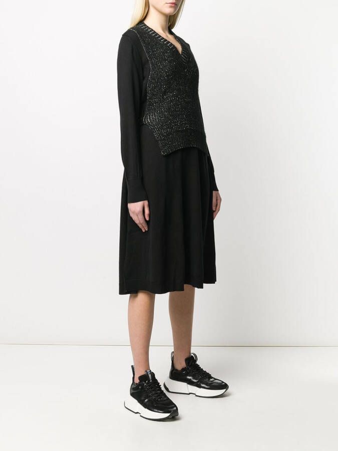 MM6 Maison Margiela Jurk met vlak Zwart