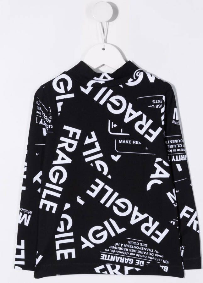MM6 Maison Margiela Kids Fleece top Zwart