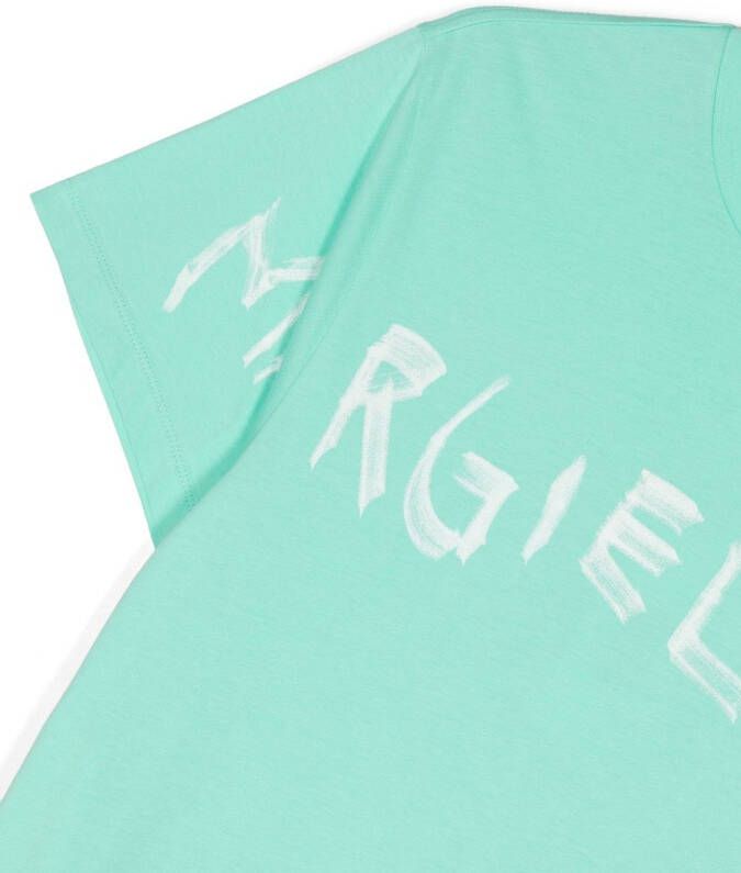 MM6 Maison Margiela Kids T-shirtjurk met logoprint Groen