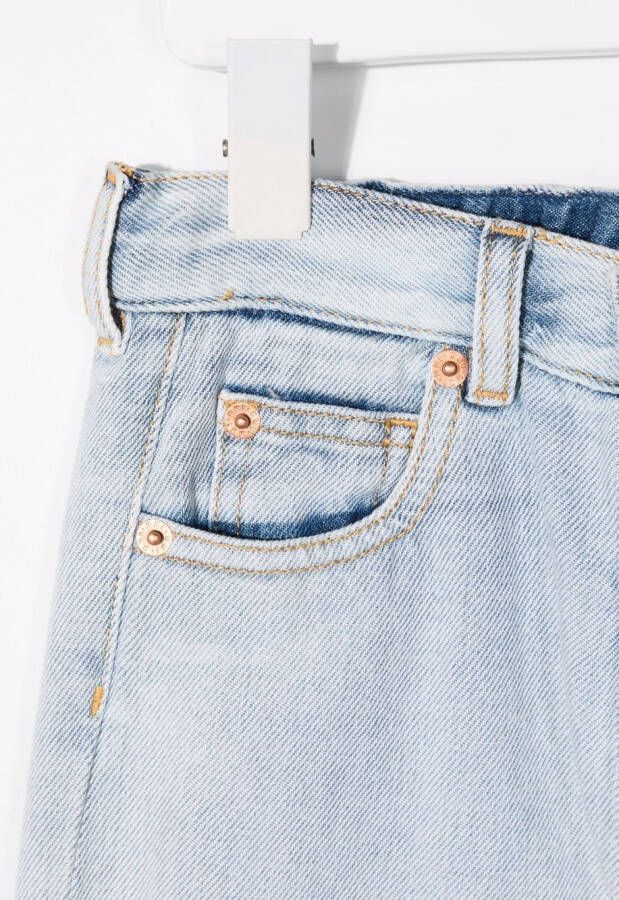 MM6 Maison Margiela Kids Jeans met gescheurd detail Blauw