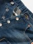 MM6 Maison Margiela Kids Jeans met logoprint Blauw - Thumbnail 3