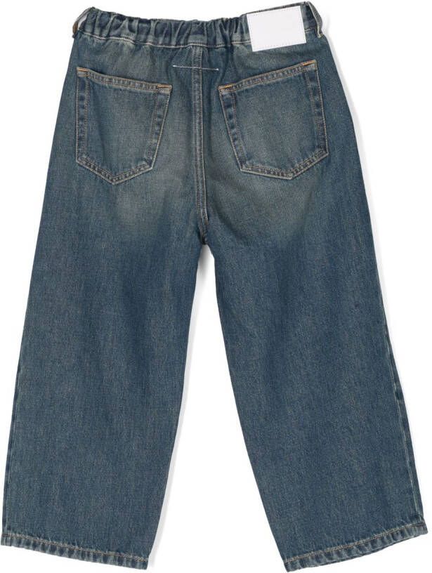 MM6 Maison Margiela Kids Jeans met wijde pijpen Blauw