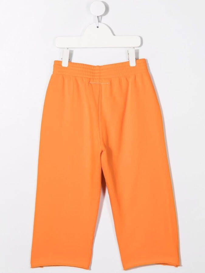 MM6 Maison Margiela Kids Joggingbroek met logoprint Oranje