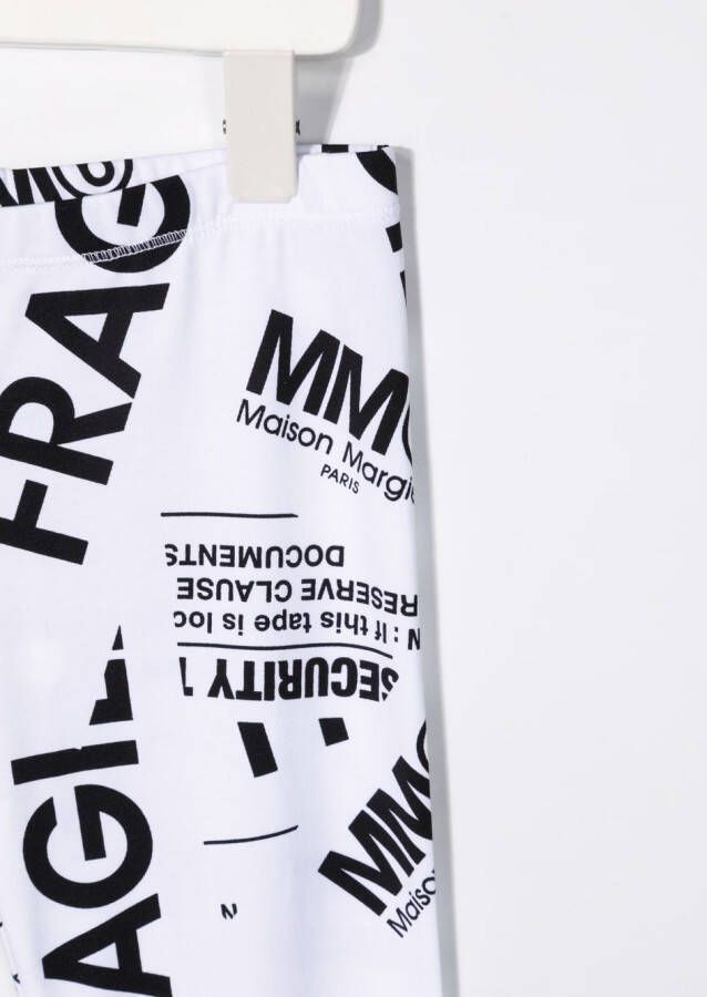 MM6 Maison Margiela Kids Legging met print Wit