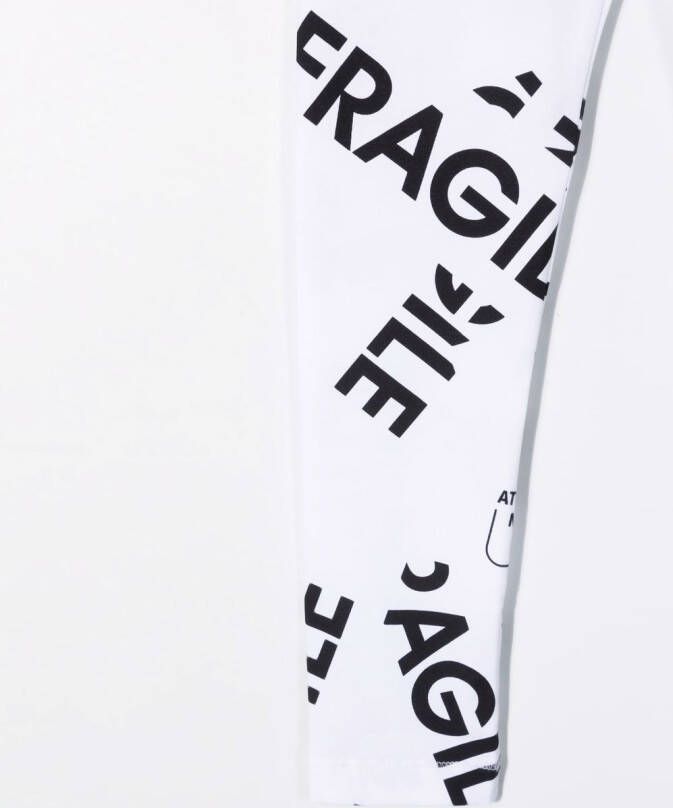 MM6 Maison Margiela Kids Legging met print Wit
