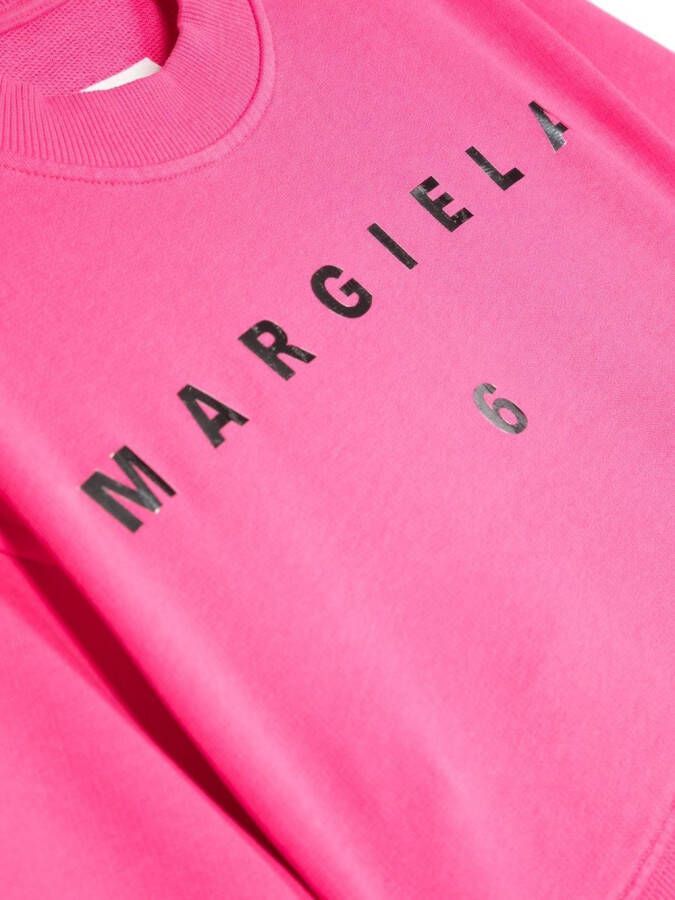 MM6 Maison Margiela Kids Sweater met logo Roze