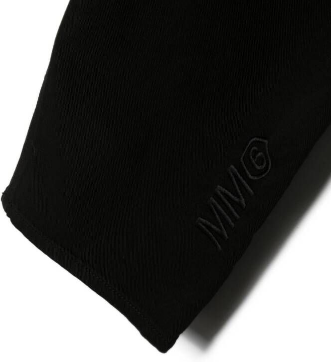 MM6 Maison Margiela Kids Jeans met geborduurd logo Zwart