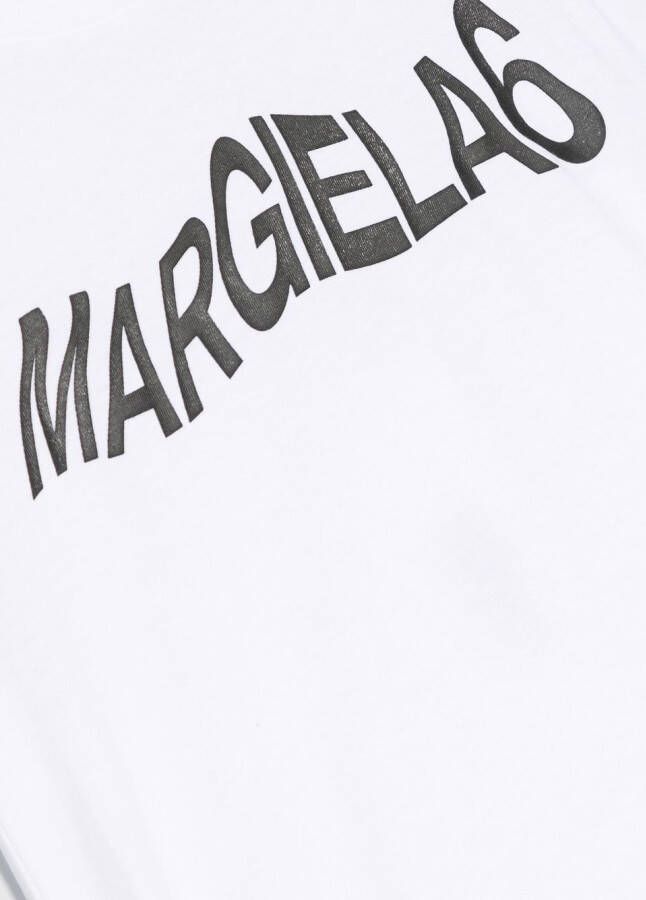 MM6 Maison Margiela Kids Asymmetrische jurk Wit