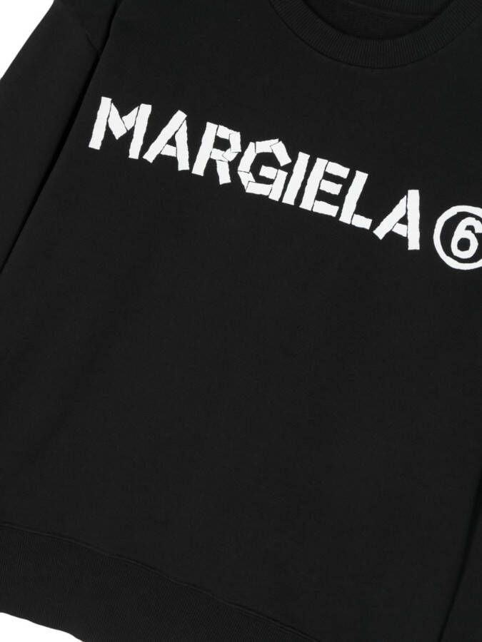MM6 Maison Margiela Kids Sweater met logoprint Zwart