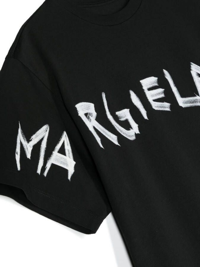 MM6 Maison Margiela Kids T-shirt met logoprint Zwart
