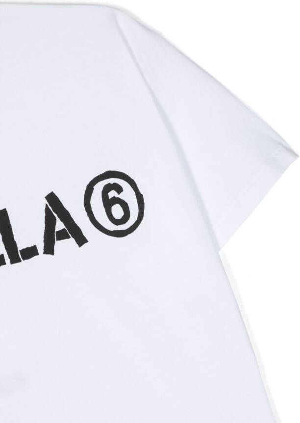 MM6 Maison Margiela Kids T-shirt met logoprint Wit