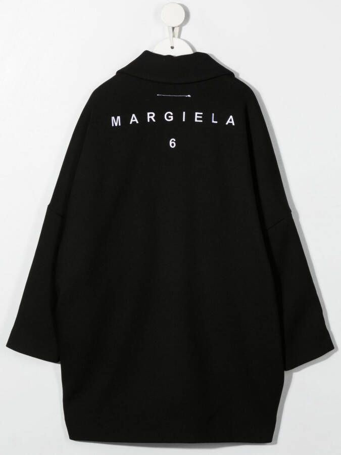 MM6 Maison Margiela Kids Mantel met enkele rij knopen Zwart