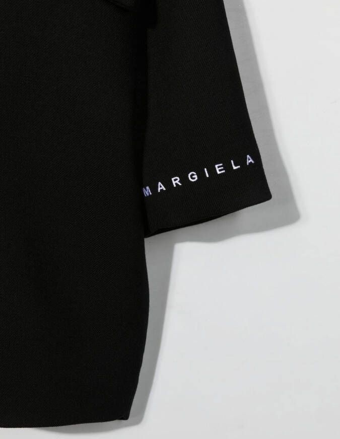 MM6 Maison Margiela Kids Mantel met enkele rij knopen Zwart