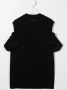 MM6 Maison Margiela Kids Off-shoulder sweaterjurk Zwart - Thumbnail 2