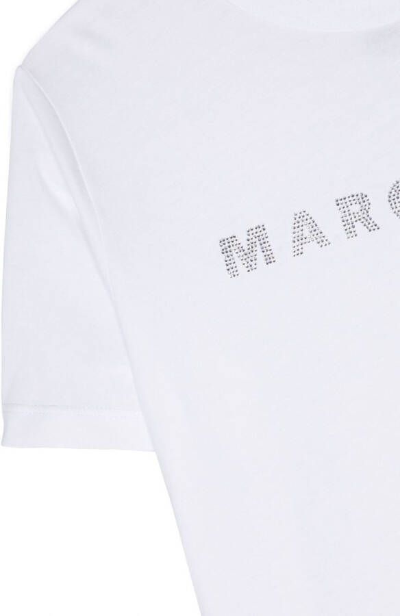 MM6 Maison Margiela Kids T-shirt verfraaid met stras Wit