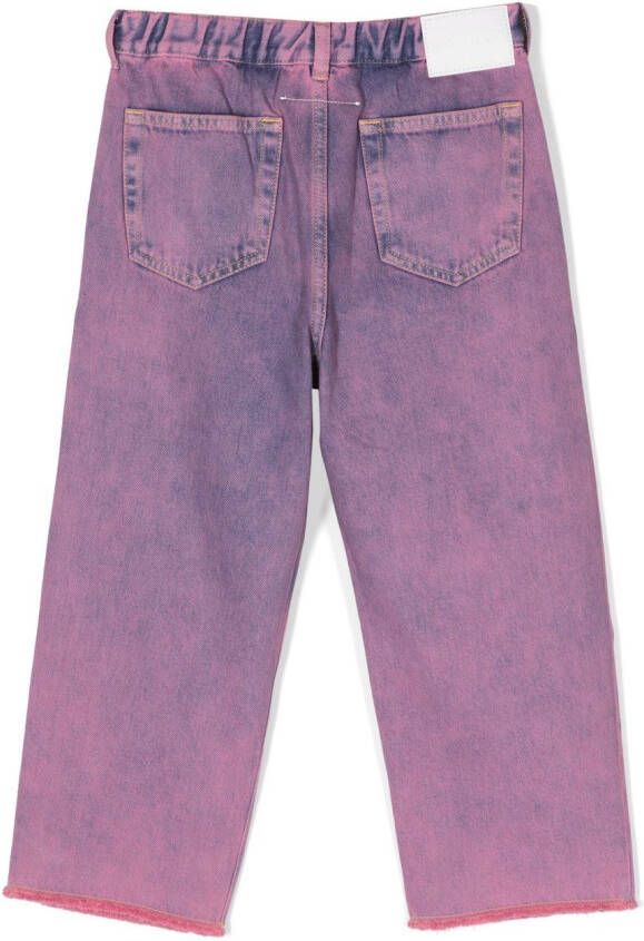 MM6 Maison Margiela Kids Straight jeans Roze