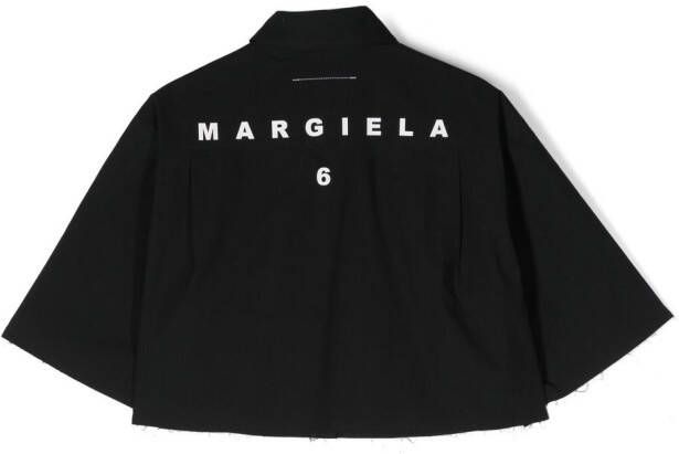 MM6 Maison Margiela Kids Shirt met logoprint Zwart