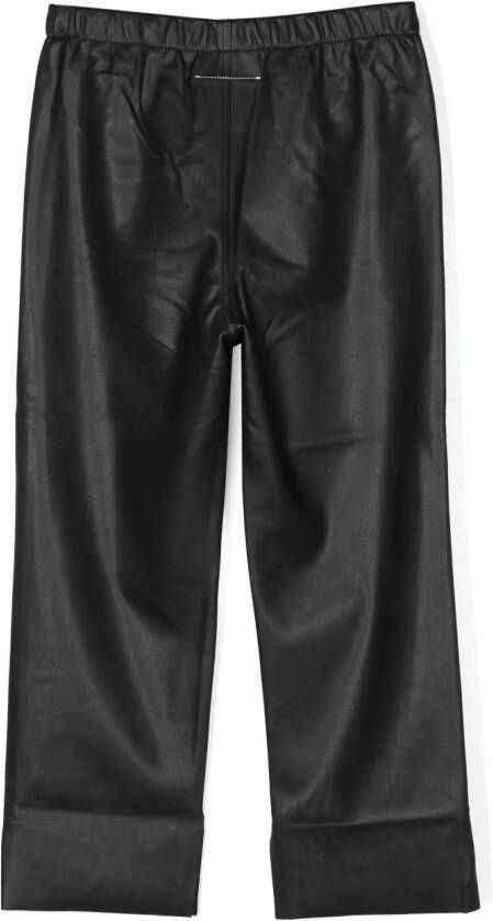 MM6 Maison Margiela Kids Broek met elastische taille Zwart