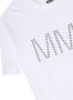 MM6 Maison Margiela Kids T-shirt verfraaid met studs Wit - Thumbnail 3