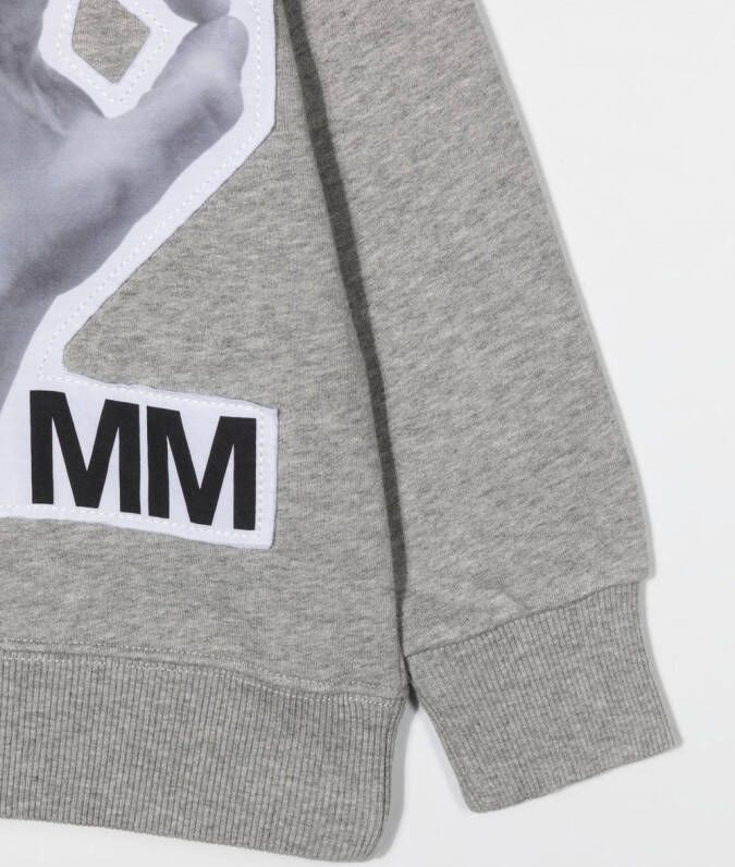 MM6 Maison Margiela Kids Sweater met grafische print Grijs