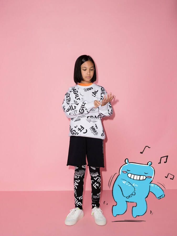 MM6 Maison Margiela Kids Sweater met ronde hals Wit