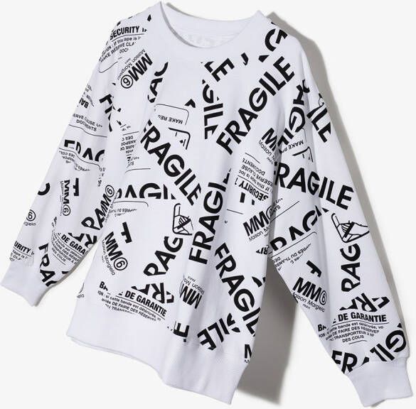 MM6 Maison Margiela Kids Sweater met ronde hals Wit