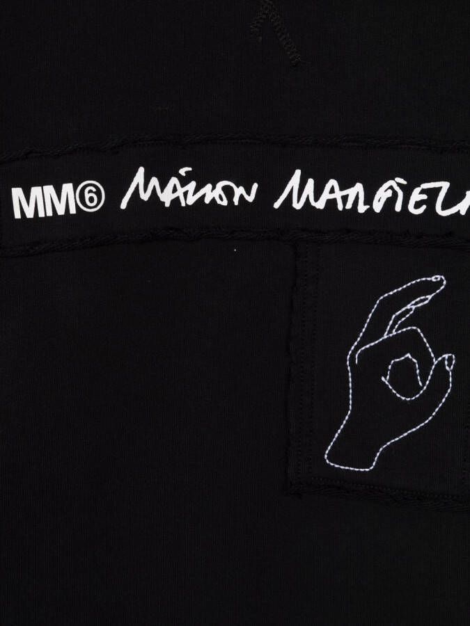 MM6 Maison Margiela Kids Sweaterjurk met logoband Zwart
