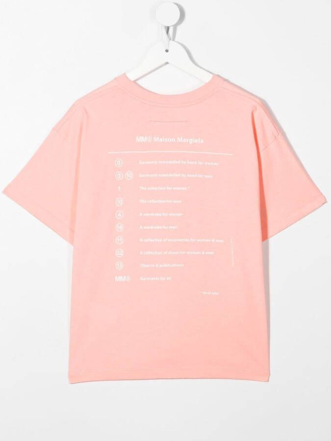 MM6 Maison Margiela Kids T-shirt met grafische print Roze