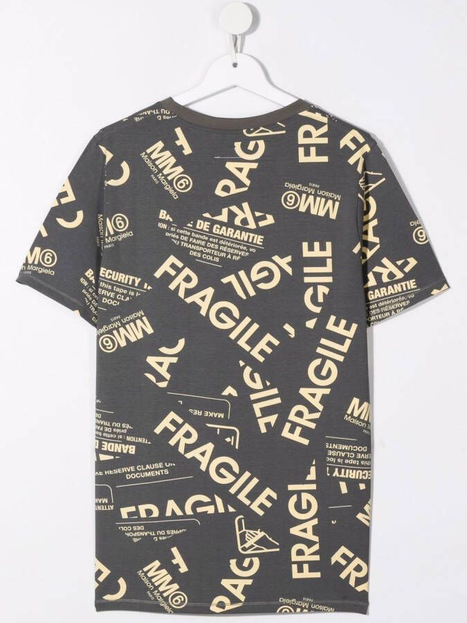 MM6 Maison Margiela Kids T-shirt met print Grijs