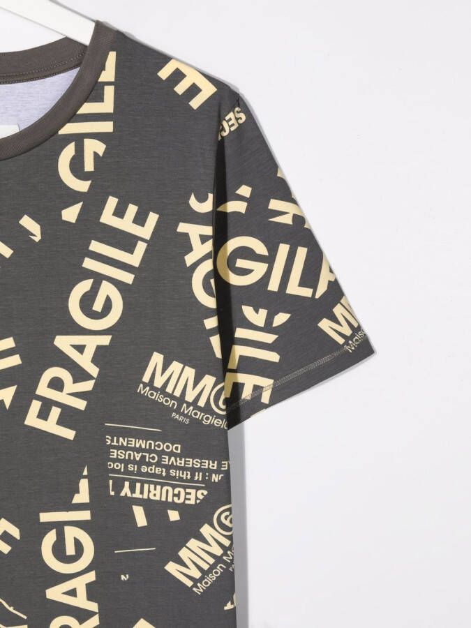 MM6 Maison Margiela Kids T-shirt met print Grijs