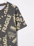 MM6 Maison Margiela Kids T-shirt met print Grijs - Thumbnail 3