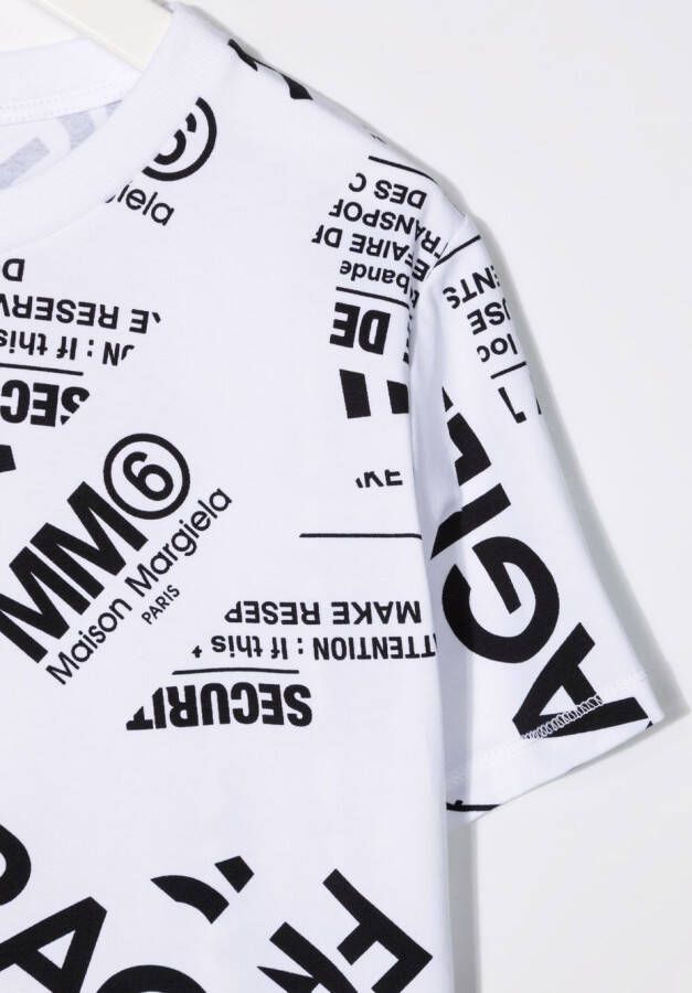 MM6 Maison Margiela Kids T-shirt met print Wit